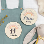 Rodelas de madeira - meses