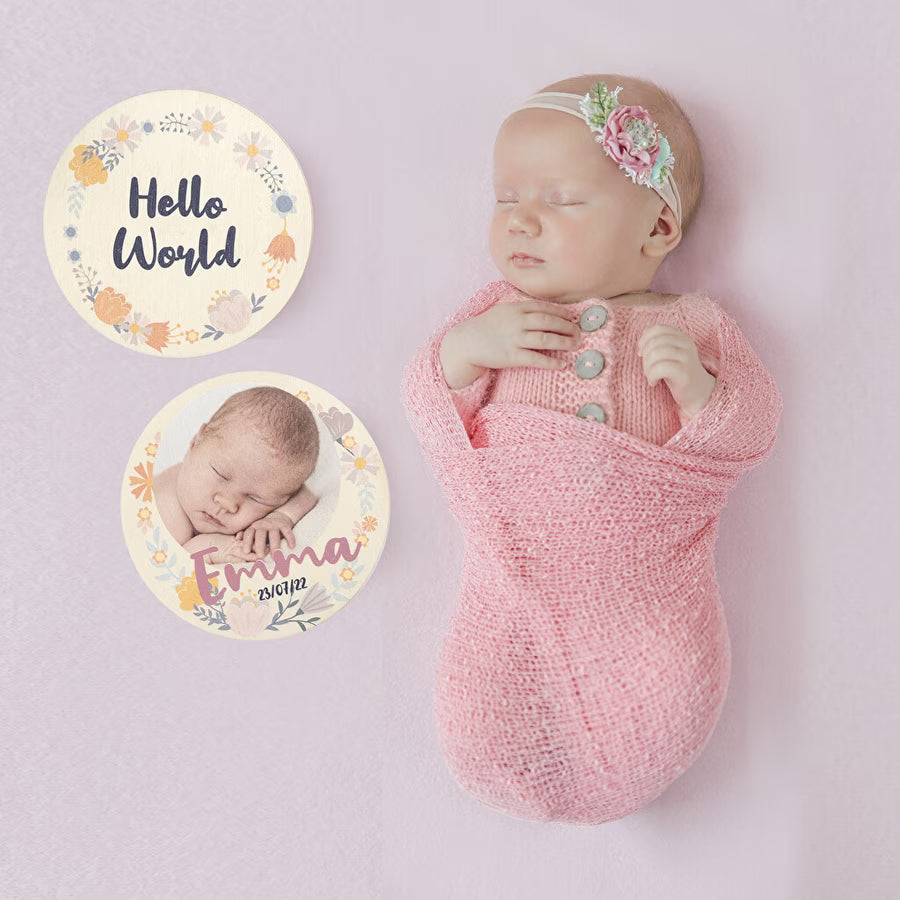 Rodelas de madeira - meses